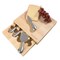 Classic Cuisine Cheese Board Set With Stainless Steel Tools And Wood Block 8.6X8.25
